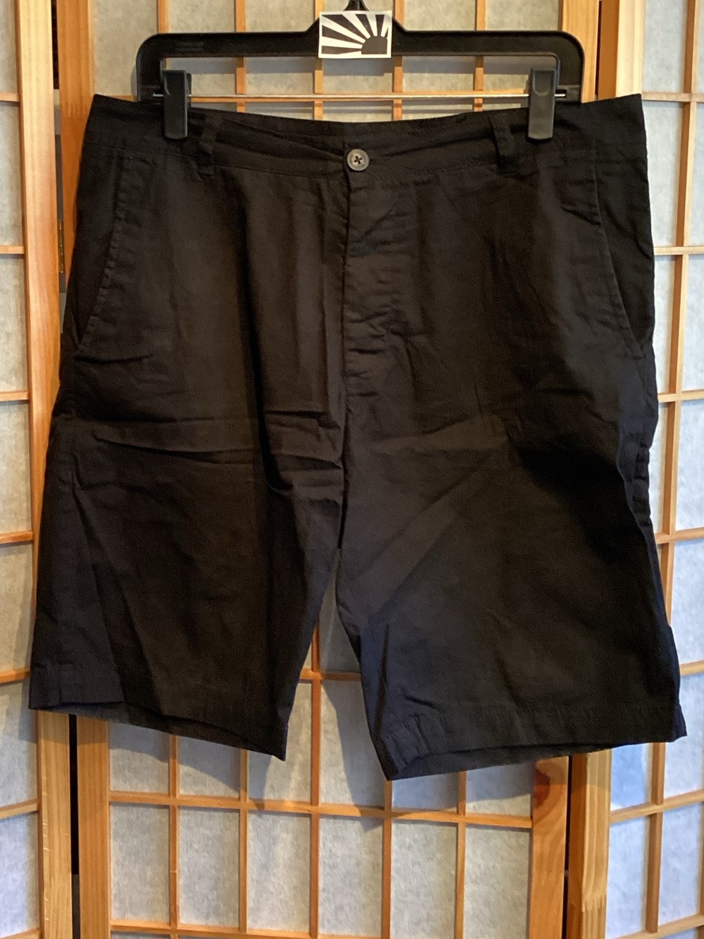 Divided By H&M Flat-Front Chino Shorts Black Men's Size Waist 32